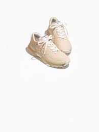 Sneakers - Fabric, light beige — Fashion | CHANEL