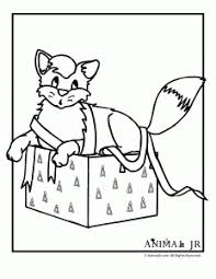 Bad Kitty Trashes Christmas Gift Coloring Page Christmas Templates Christmas Gift Coloring Pages Bad Cats