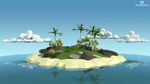 Tropical Island Low Poly Low Poly Low Poly Art Low Poly 3d
