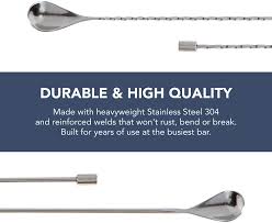 We use it to stir pitchers of beverages. Amazon Com Heavyweight Bar Spoons Set Of Two One Spiral One Smooth Handle Professional Quality Barspoons Kitchen Dining