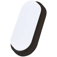 The only visible part of the light fitting is the decorative rim, and. Timeguard 12w Slimline Led Energy Saver Ip54 Oval Wall Ceiling Light Black Ledso12b Uk