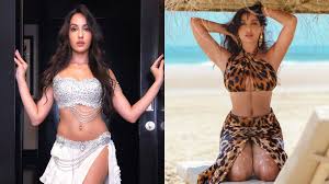 Nora Fatehi In A Black And White Bikini In The Golden Sun Is A Pure Bliss  To Watch 