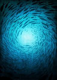 Mysteries Of The Deep 10x14 Art Illustration Turquoise By Tubidu 50 00 Sea Artwork Deep Art Ocean Art