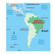 40% more than united states 32.59 kmâ² ranked 53th. Brazil Maps Facts World Atlas
