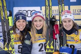 Therese johaug wins gold and marit bjørgen wins silver medal for norway in 30km mass start. Johaug And Bolshunov On Top Of The Podium At The 10 15 Km C In Ruka