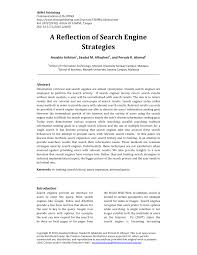 Writing a reaction paper is a common task students face in high schools. Pdf A Reflection Of Search Engine Strategies