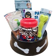 Gift hampers with a difference. Perfect For Puppy Dog Gift Basket Paws Place