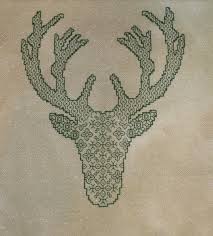 Maybe you would like to learn more about one of these? Deer Head Silhouette Cross Stitch Patterns With Alternative Blackwork Pattern For Stitching