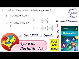 Ayo Kita Berlatih 1 5 A B Kelas 7 Smp Mts Semester 1 Pecahan Bse Matematika Bse Paket Halaman 61 Youtube