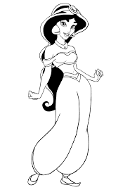 Disegno Della Principessa Jasmine Di Aladdin Da Colorare