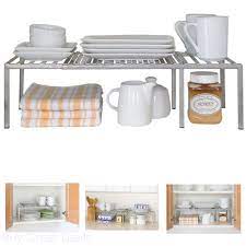 Related searches for kitchen cabinet dividers: Kitchen Cabinet Expandable Shelf Organizer Dish Cup Can Storage Rack Pantry Iron Ebay