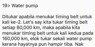 Ramai orang takt ahu kalau dah sampai saja 60,000 km mereka kena tukar timing belt tak kiralah pakai kereta apa. 21 Perkara Auta Tentang Servis Kereta Agar Korang Tak Tertipu Lagi
