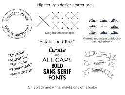Click to find the best 115 free fonts in the hipster style. Hipster Logo Design Starter Pack Starterpacks