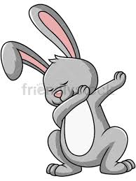 Dabbing Bunny Rabbit Cartoon Vector Clipart Friendlystock Cute Animal Clipart Rabbit Cartoon Cartoon Clip Art