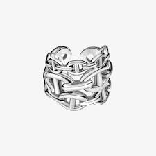 Bague Chaine D Ancre Enchainee Grand Modele Bague Chaine Bague Hermes Bague