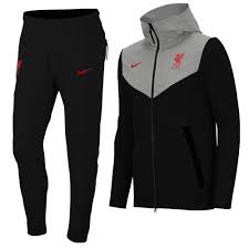 Laat jezelf zien met jouw favoriete club trainingspak. Nike Liverpool Fc Tech Fleece Trainingspak Fz Zwart