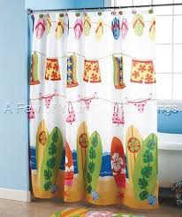 Sandal Flip Flop Shower Curtain Bathroom Bathroom Decor Tropical Bathroom Bathroom Shower Curtains