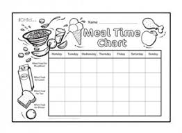 Meal Time Chart Ichild