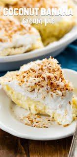 Instructions · beat milk and vanilla pudding mix on low speed for 2 minutes. Coconut Banana Cream Pie Crazy For Crust