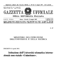 Tabella di conversione dei cfu dal corso di laurea specialistica in medicina delle piante. Institutive Decree N 109 12 May 2005