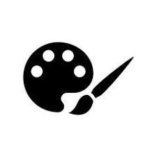 Painter Palette And Paint Brush Icon Sponsored Palette Painter Paint Icon Brush Ad Painters Palette Painter Art Business Cards