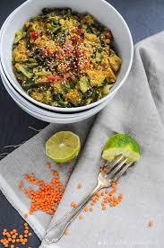 Mangold Linsen Curry Oder Vegetarischer Farbrausch Linsen Curry Rezepte Gemusegerichte