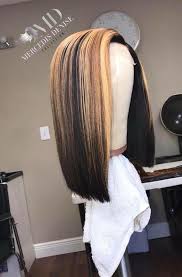 Black And Brown Highlights Wig Ig Bold Beautycollective Wig Hairstyles Hair Styles Long Hair Styles