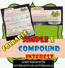 Foldable Simple And Compound Interest Compound Interest Math Interesting Things Foldables