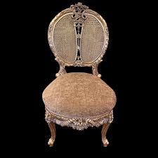 Gold Louis Xv French Style Accent Chair With Cane Back Victorian Style Furniture Accent Chairs Chair