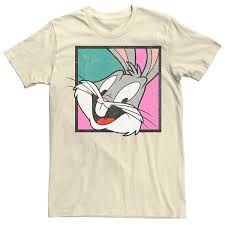 He still has a few surprising quirks, not the least of which is his choice of friends, including having daffy duck as his best friend. Men S Looney Tunes Bugs Bunny Big Face Box Up Tee