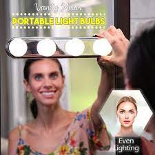 Vanity Mirror Portable Light Bulbs Portable Light Makeup Mirror With Lights Makeup Vanity Mirror