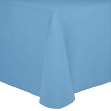Visual Textile Cotton Feel 90 X 132 Inch Rectangular Tablecloth Light Blue