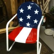 Pin By Rhonda Roth On Pallet Flag Metal Lawn Chairs Swing Chair Diy Painted Chairs