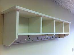 Entryway Shelf With Cubbies And Coat Hooks Handmade Solid Wood Coat Rack Hanger Cubby Storage Entry Organizer Shelves Coat Rack Wall Entryway Storage Shelf