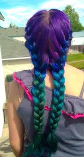 Mermaid Hair Ombre We Used Splat Hair Dyes In Berry Blast Blue Envy Aqua Rush And Deep Emerald Splat Hair Dye Mermaid Hair Mermaid Hair Color