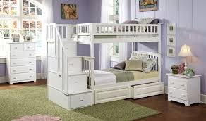 Check spelling or type a new query. Atlantic Furniture Columbia Staircase Bunk Bed Twin Over Twin With 2 Raised Panel Bed Drawers In A White Finish
