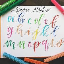Each Letter Of The Alphabet Is Built Using Multiple Strokes You Ve Probably Heard Me Say Th Lettering Practice Lettering Tutorial Hand Lettering For Beginners