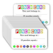 That's the finished card size. Incentive Loyalty Reward Cards Punch Card Business Card Size 3 5 X 2 Inches Toys Hobbies Educational