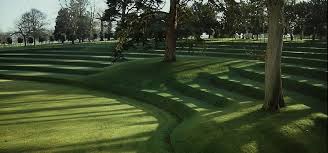 Natural Amphitheaters Of A Natural Amphitheatre With The House Being The Centre Of Attention Landscape Design Hillside Landscaping Landscape