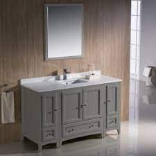 For large bathrooms, typical vanities range from 48 inches to 60 inches wide. Oxford 54 Traditional Bathroom Vanity Set By Fresca Kitchensource Com