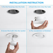 Installation instructions juno type icpl413re, icpl418re remodel recessed housing warning: 6 Pack 4 Recessed Can Light Trim Metal Step Baffle Overstock 29606964
