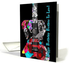 Handmade Birthday Card For Brother In Law Happy Birthday Brother In Law You Rock Cool Guitar Card Wedding Cards Images Wedding Invitation Cards Handmade Wedding Cards
