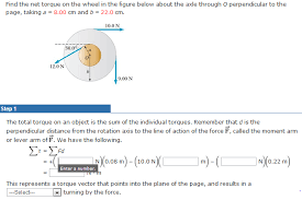 Find The Net Torque On The Wheel In The Figure Below Chegg Com