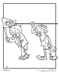Zombies coloring page with few details for kids. Plants Vs Zombies Coloring Pages Coloring Home