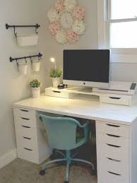 42 Inexpensive Craft Room Ideas From Ikea 48 Craft Room Ikea Alex Linnmon Craft Room 4 Desks For Small Spaces Small Office Desk Office Desk Decor