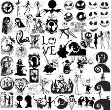57 Nightmare Before Christmas Silhouette Svg Files For Cricut Eps Dxf Png Jack Skellington Silhouette Christmas Nightmare Before Christmas Nightmare Before