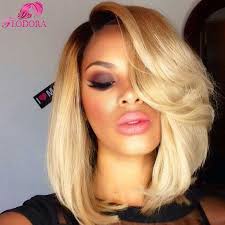 Two Tone Ombre Bob Wig Brazilian Virgin Hair Lace Front Blonde Ombre Bob Wig Human Hair Bob Lace Front Wigs For Black Hair Life Hair Styles Natural Hair Styles