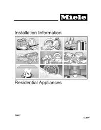 The coffee machine may not be used in mobile installations such as ships. Miele Esw 760 25 Technical Information Manualzz