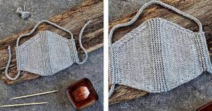 8.5 inches by width of fabric and template optional recomended item: Knitted Face Mask With Filter Pocket Paid Knitting Pattern