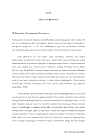 Praktik penggunaan bahasa indonesia dalam kontrak komersial. Bab 2 Tinjauan Pustaka 2 1 Pengertian Lingkungan Dan